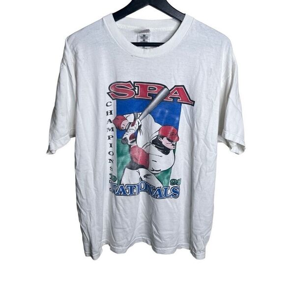 Vintage 90s Softball Baseball T Shirt XL - Picture 1 of 4